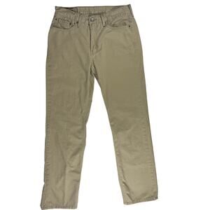 Levi's 514 Straight Fit Denim Pants Men's 32 x 32 Khaki Tan 100% Cotton